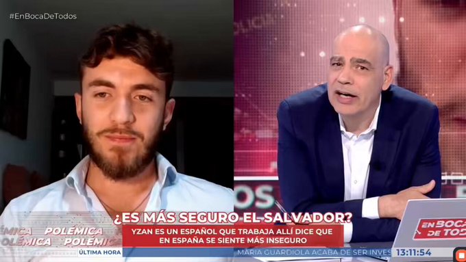 Le invitan a Cuatro para hablar de las pandillas de El Salvador y suelta una bomba nucelar.