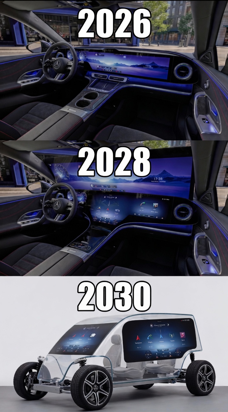 La palabra que resume el interior del nuevo Mercedes Clase C eléctrico: PANTALLA.