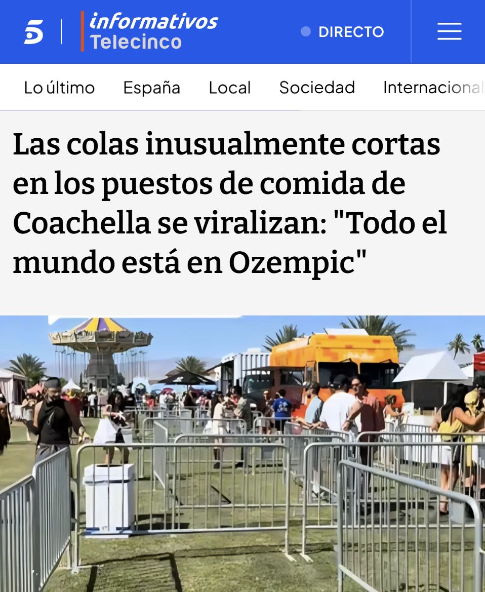 Ozempic le está quitando ventas a las foodtrucks de Coachella.