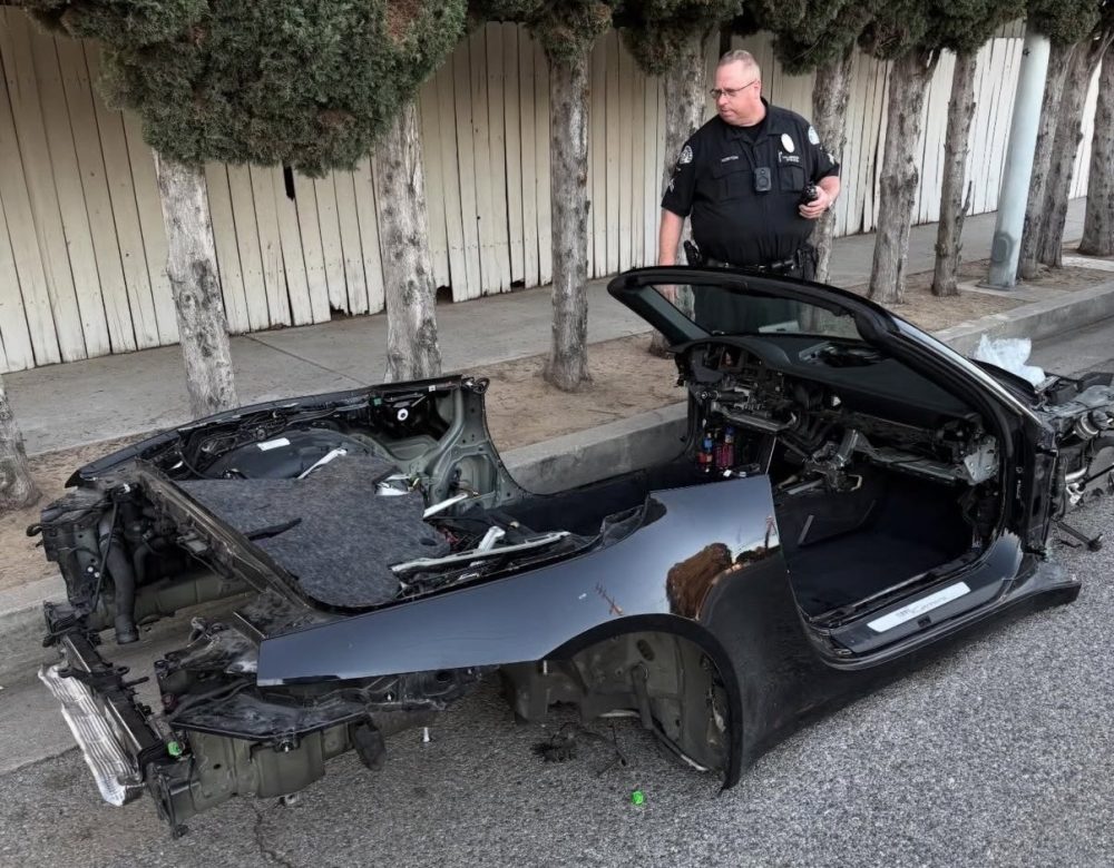 Si te robaron un Porsche en Los Ángeles, la policía tiene buenas noticias y muy muy muy muy muy muy malas noticias para ti.