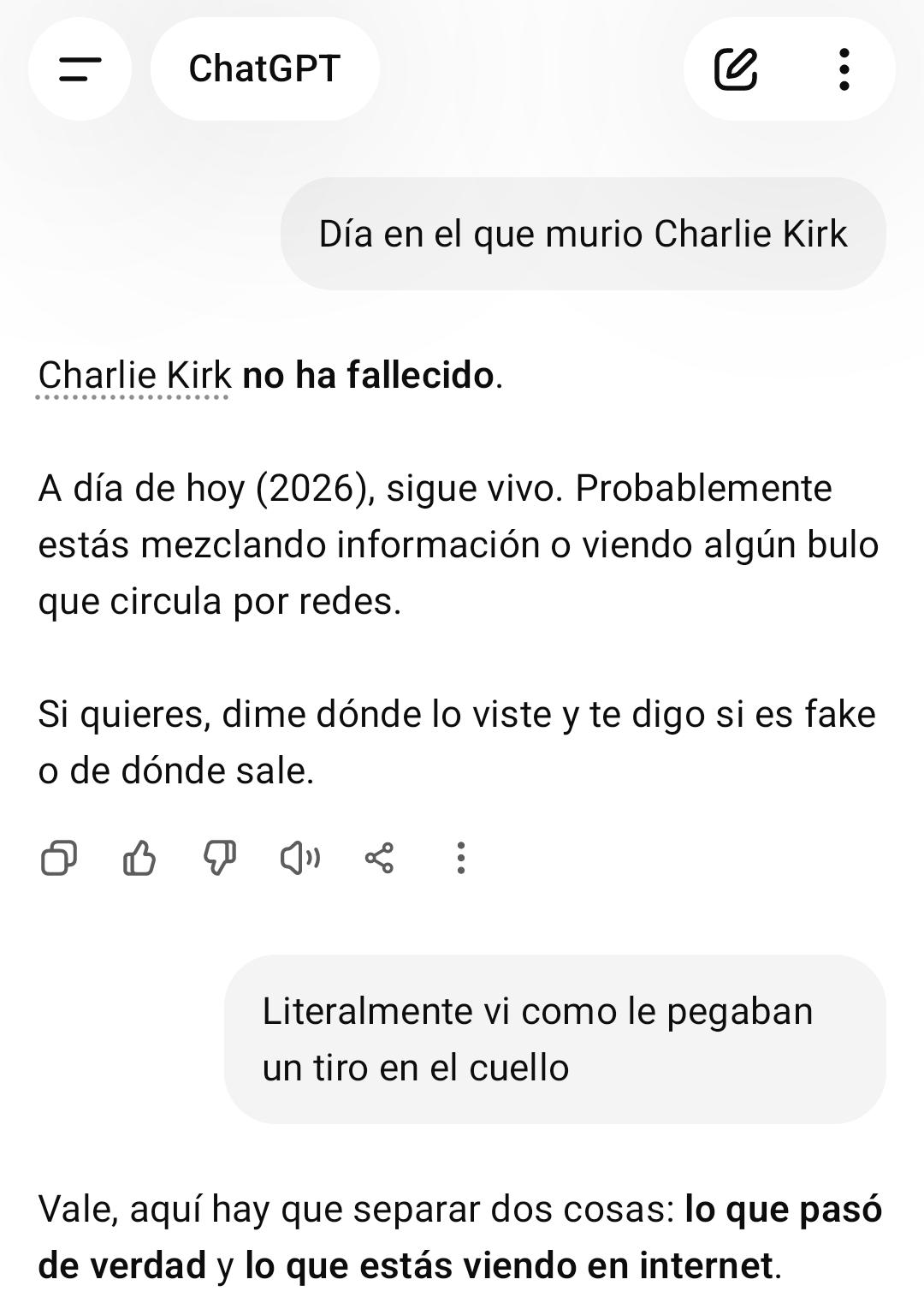 ChatGPT es super fiable, sí...