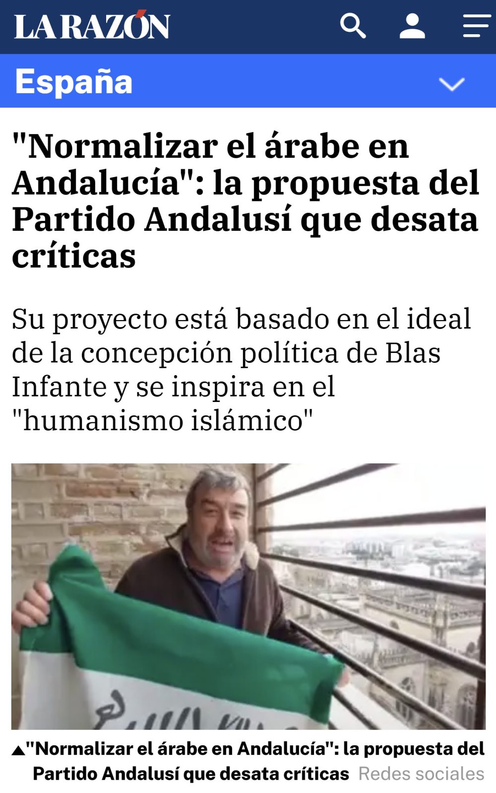 No creo que haga falta ningún partido para que el árabe se normalice en Andalucía...