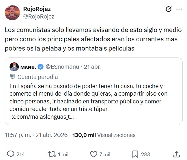 Vamos por el buen camino (al fracaso).