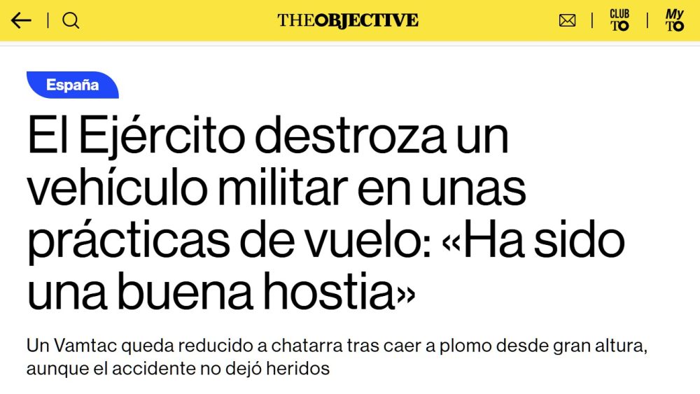 Accidente en la BRIPAC: lanzan en paracaídas un vehículo VAMTAC de 600.000 euros y queda hecho trizas.