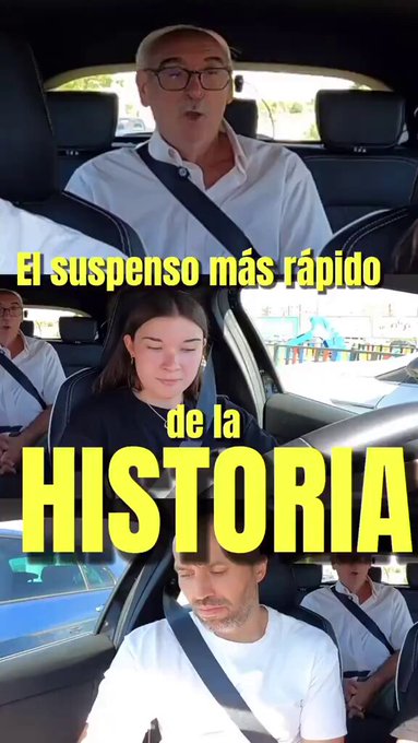 El suspenso más rápido de la historia en el práctico de conducir.