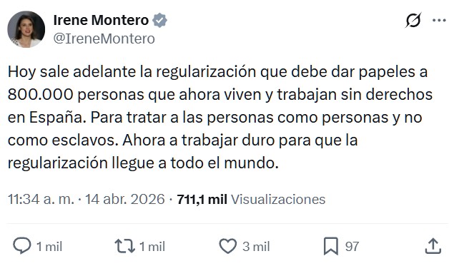 800.000 ilegales eh. Ochocientos mil. Navarra tiene 683.000 habitantes.