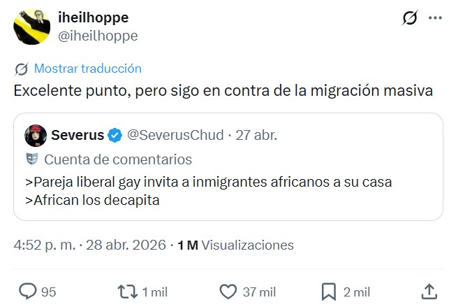 Una pareja gay de izquierdas invita a un inmigrante africano a su casa y... acaban decapіtados.