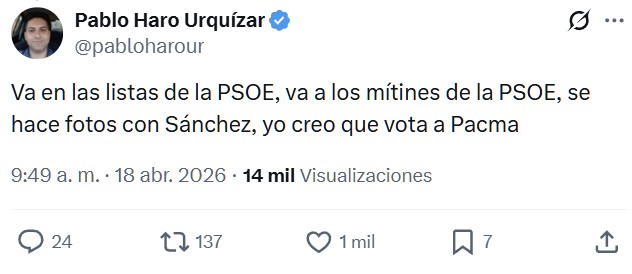 Sarah Santaolalla, analista política, en el Global Progressive Mobilisation: "Jamás he dicho a quién voto ni lo haré nunca".