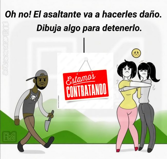 Dibujad algo para salvar a esas pobres chicas que querían llegar a casa solas y borrachas.