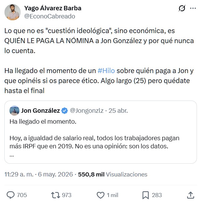 Hoy, a igualdad de salario real, todos los trabajadores pagan más IRPF que en 2019. No es una opinión: son los datos.