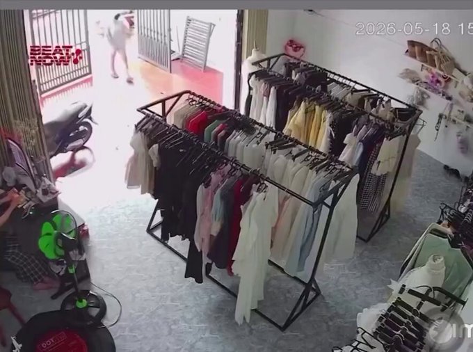 En Vietnam, una chica entró a una tienda para comprar algo de ropa. Escucha la voz de la vendedora, pero no la ve porque ambas se mueven al mismo tiempo de manera idéntica y se pasan de largo una a la otra repetidamente sin notarlo.