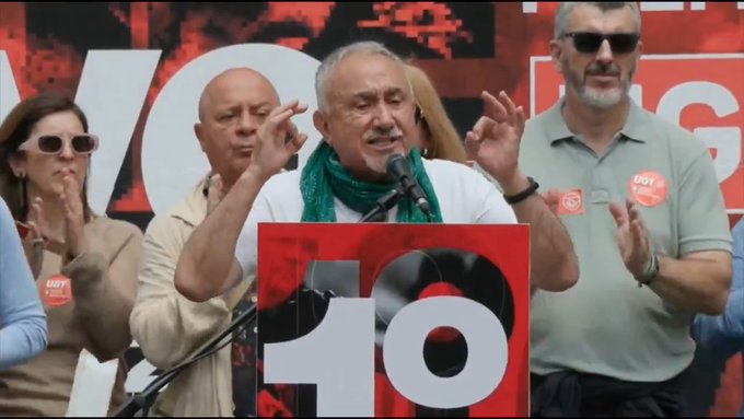 Pepe Álvarez (UGT): "Hay que pagar impuestos para tener derechos, para tener sanidad y para tener educación"