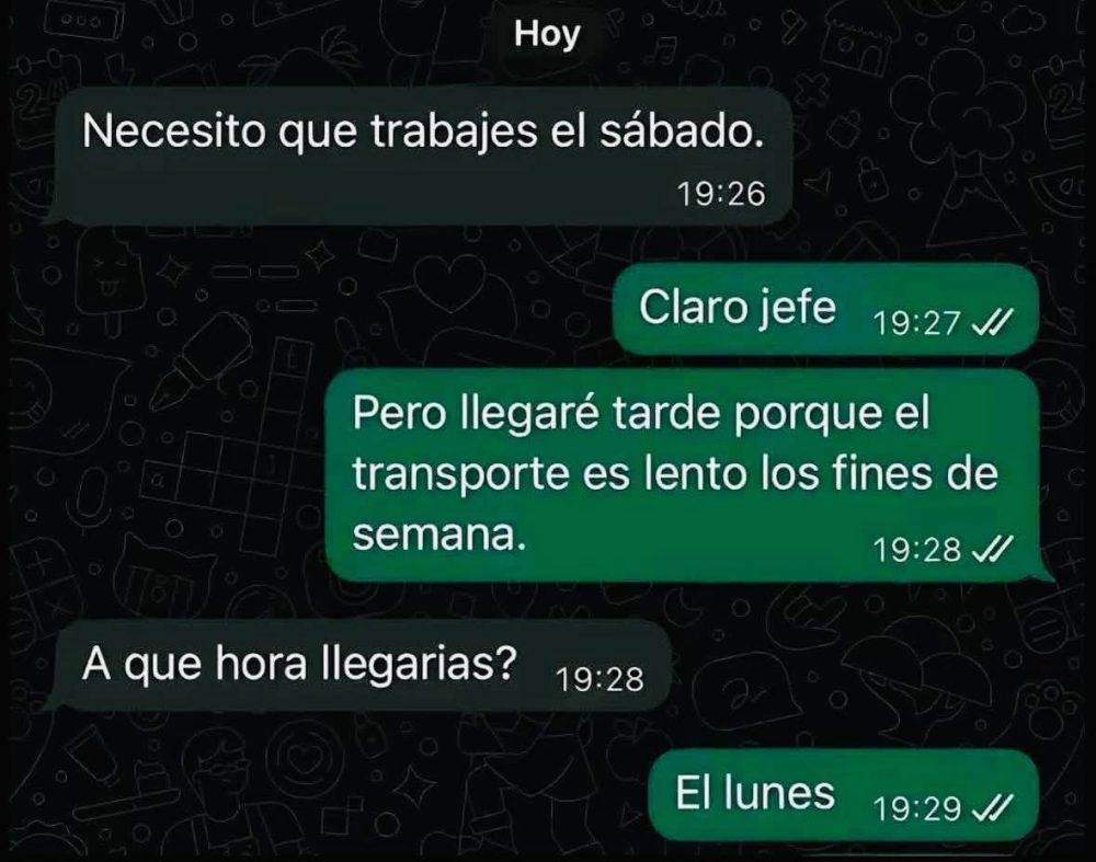 "Llegaré tarde"
