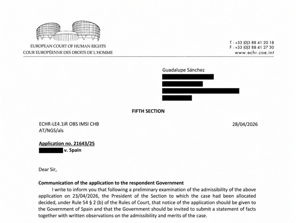 El Tribunal Europeo de Derechos Humanos admite a trámite una demanda al Tribunal Constitucional por vulnerar la presunción de inocencia de un hombre que fue absuelto.