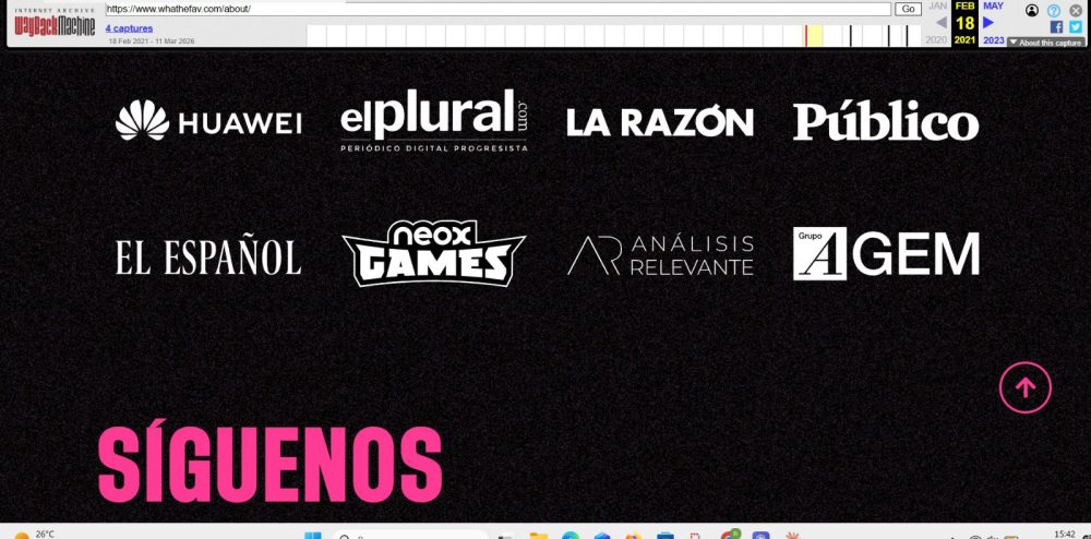 “What The Fav”, la empresa fantasma de las hijas de Zapatero y una de las investigadas en la “Operación Tíbet”, ha borrado hoy de su web la lista de patrocinadores.