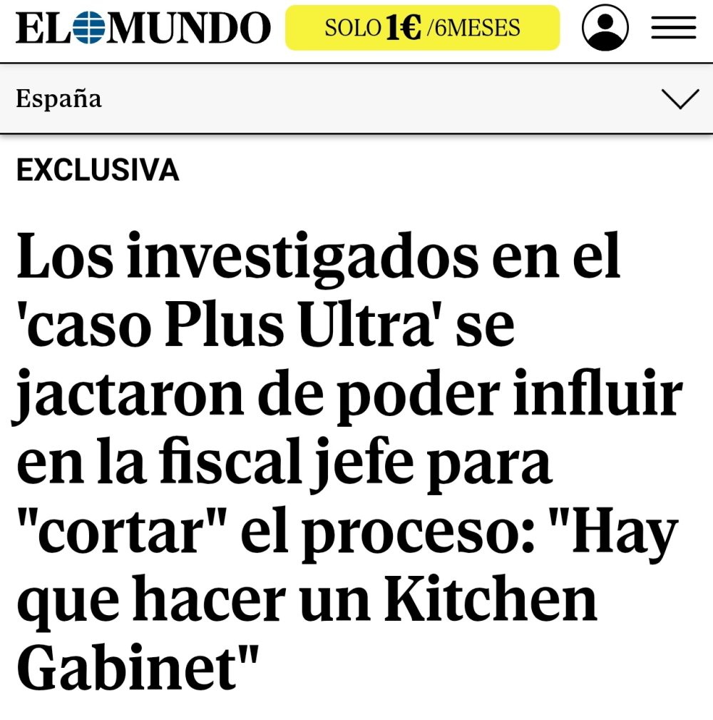Noticia 1 (noviembre 2021): La fiscalía pide el archivo del caso sobre el rescate de la aerolínea Plus Ultra.