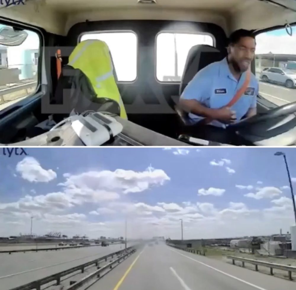 Un Boeing 767 de United Airlines ha chocado contra un camión de reparto en la autopista mientras intentaba aterrizar en el Aeropuerto Internacional de Newark Liberty en Nueva Jersey.