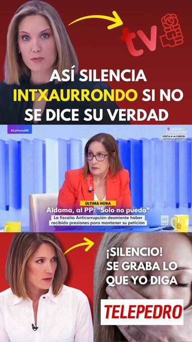 La cara de miedo que suele poner la gente antes de interpelar a la propagandista Intxaurrondo es bastante sintomática.