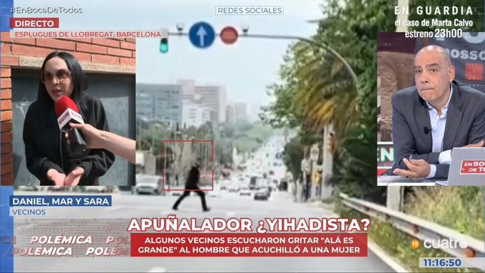 Una vecina de Esplugues de Llobregat explota en el programa en Boca de Todos: “Es un atentado yihadista”.