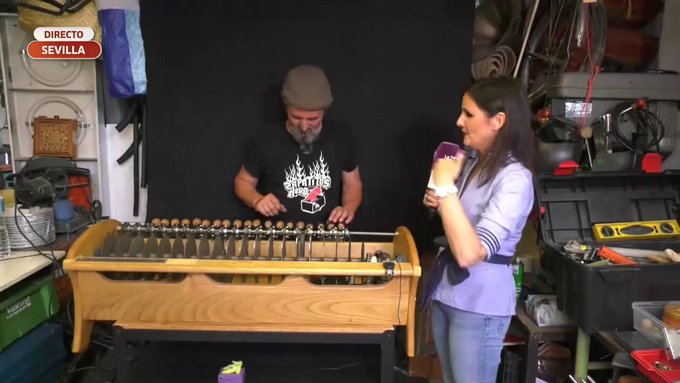 “Carmen”, la máquina que Ignacio Rodríguez ha inventado para enseñar el compás de cada palo flamenco.