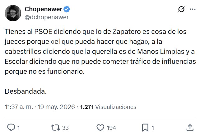 Reacciones a la imputación de Zapatero.