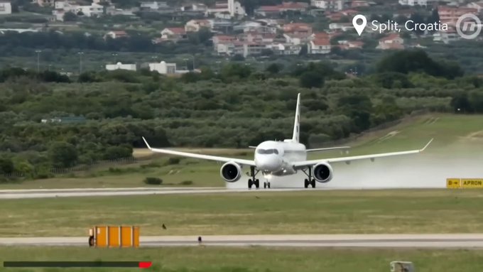 Ayer hubo un poco de diarretus tras abortarse el despegue de un avión de Croatia Airlines.