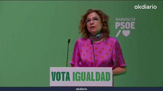 La rotunda y segura afirmación de María Jesús Montero: "Las mujeres sacan mejor nota de corte pero no tienen la posibilidad de acceder a la universidad.