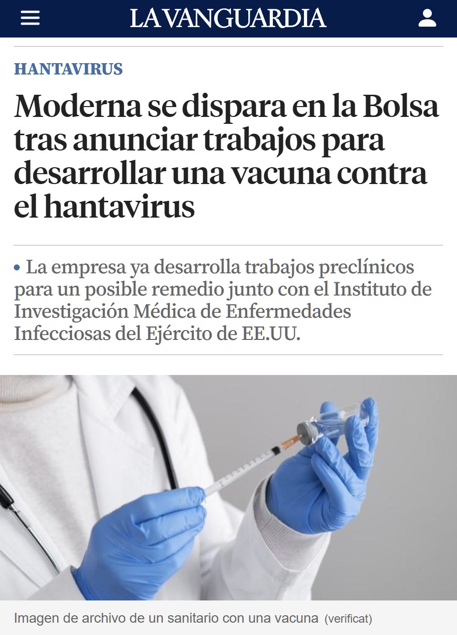 Sería una fantástica noticia para Moderna si esta enfermedad se convirtiera en pandemia.