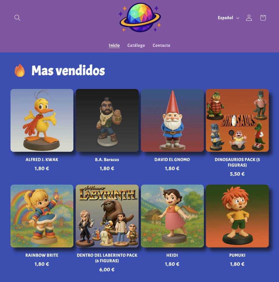 Planet4 3D, la web del finolier Chukas de figuras coleccionables creadas con IA y diseñadas para impresión 3D