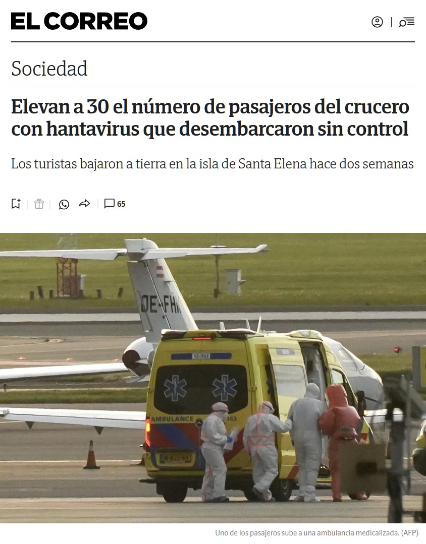 30 pasajeros infectados abandonaron el crucero sin control sanitario.