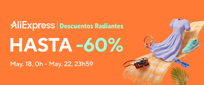 En menos de dos horas comienza la campaña Descuentos Radiantes de AliExpress.