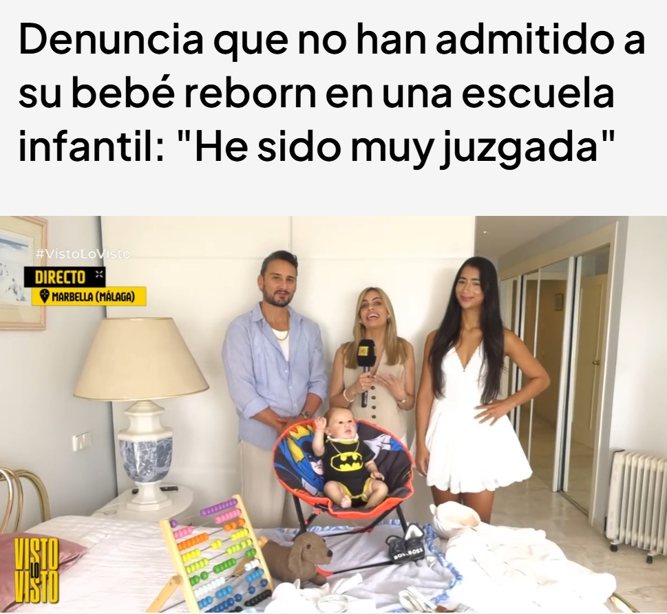 No admitir a un bebé reborn en una escuela infantil: mal.