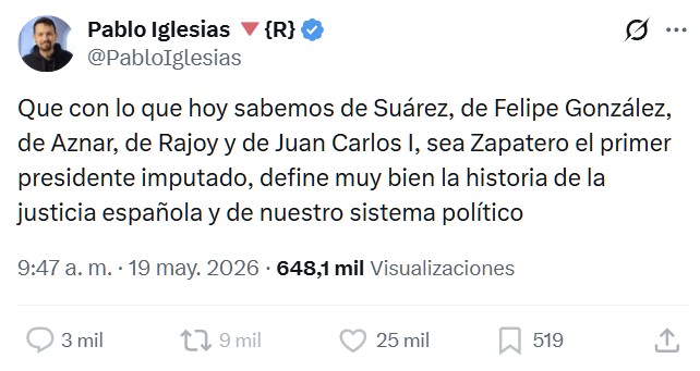 Ignacio Escolar sobre la imputación de Zapatero: "Me parecen pocas evidencias"