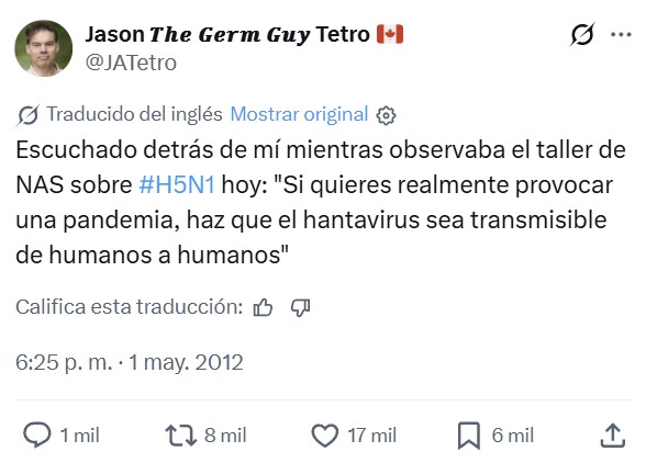 Mirad la fecha de este tuit.