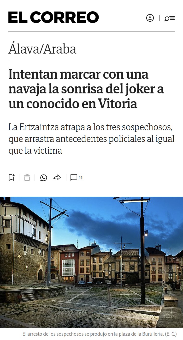 Los maleantes se están volviendo creativos en Vitoria.