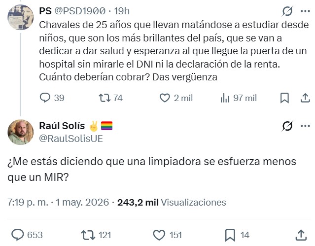 En 2026 hay gente diciendo de manera NO IRÓNICA que un trabajador del McDonald's debería cobrar lo mismo que un médico.