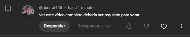 "Ver este vídeo completo debería ser requisito para votar"