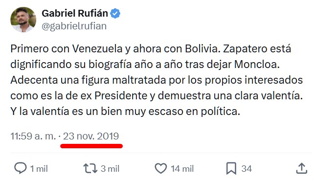 Gabriel Rufián ha activado el modo rodilleras.