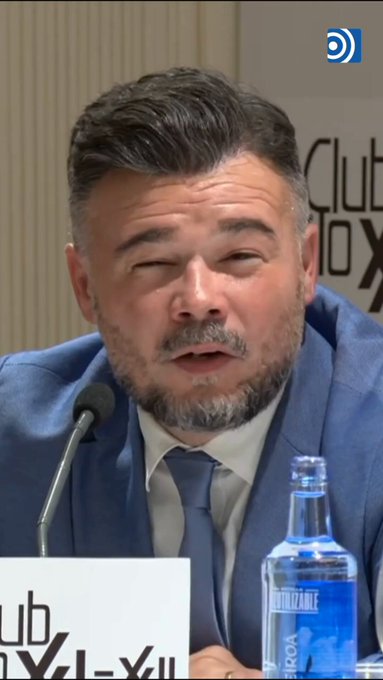Rufián recula y admite que "quizá" se equivocó al defender a Zapatero "por afecto"