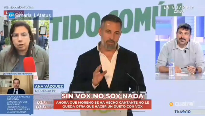 Diputada Ana Vázquez a Ramón Espinar: “¡Yo que sé que va a hacer Moreno Bonilla! ¿Tú que crees, que somos imbéciles como vosotros?”