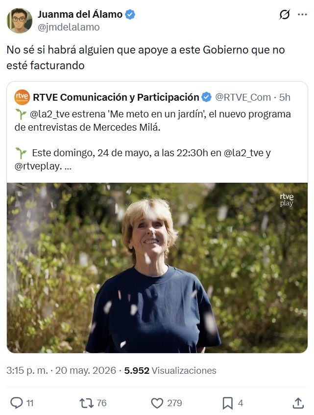Es increíble la capacidad que tiene Mercedes Milá para defender a las personas equivocadas.