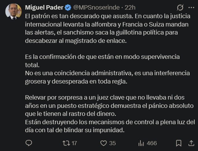 Ayer: El origen del caso que implica a Zapatero, una denuncia de Anticorrupción tras alertas de Francia y Suiza.