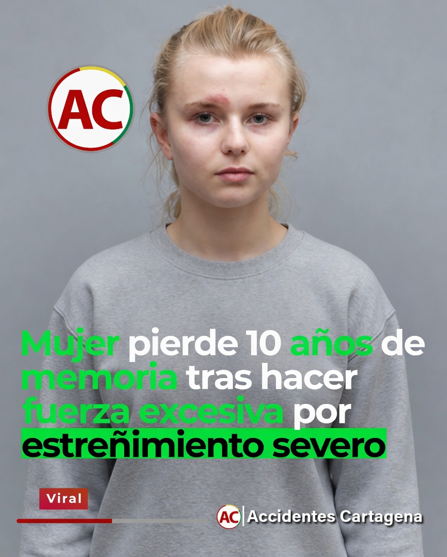 Mujer pierde 10 años de memoria tras hacer fuerza excesiva por estreñimiento severo.