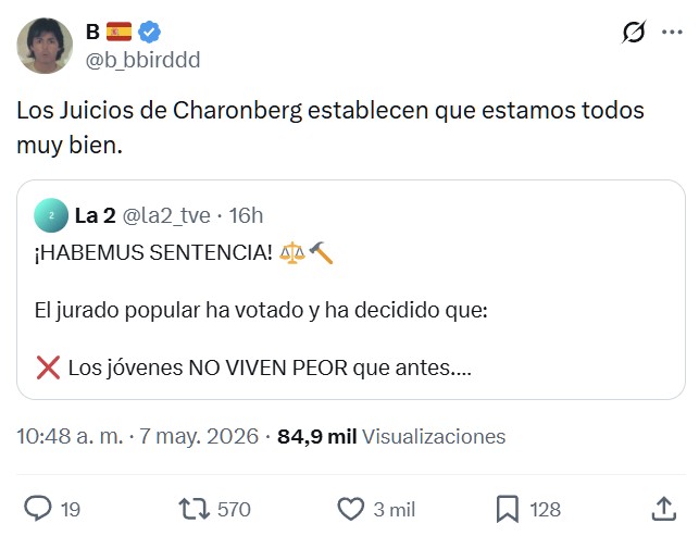 "El jurado popular ha decidido que los jóvenes NO VIVEN PEOR que antes".