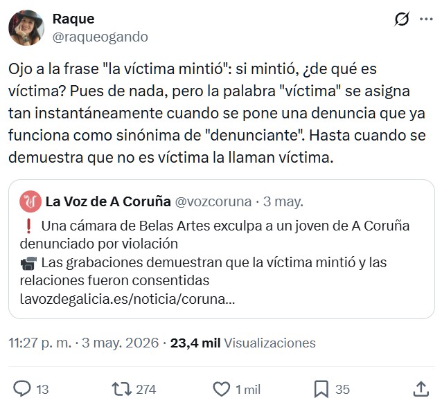 La "víctima".