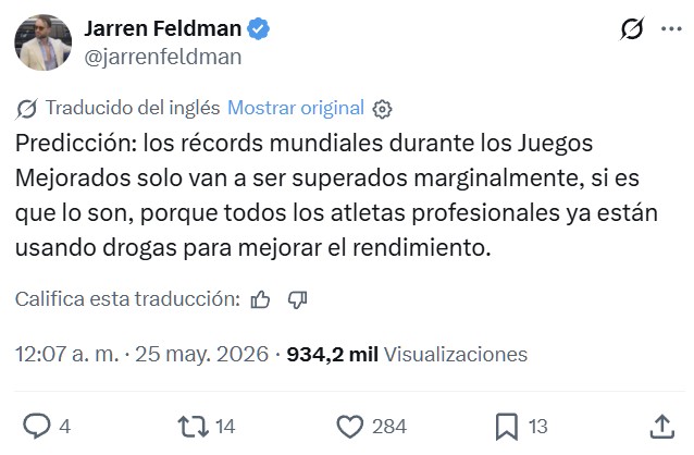 Los Juegos Olímpicos son en realidad los Enhanced Games.