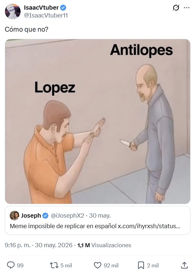 "Meme imposible de replicar en español"