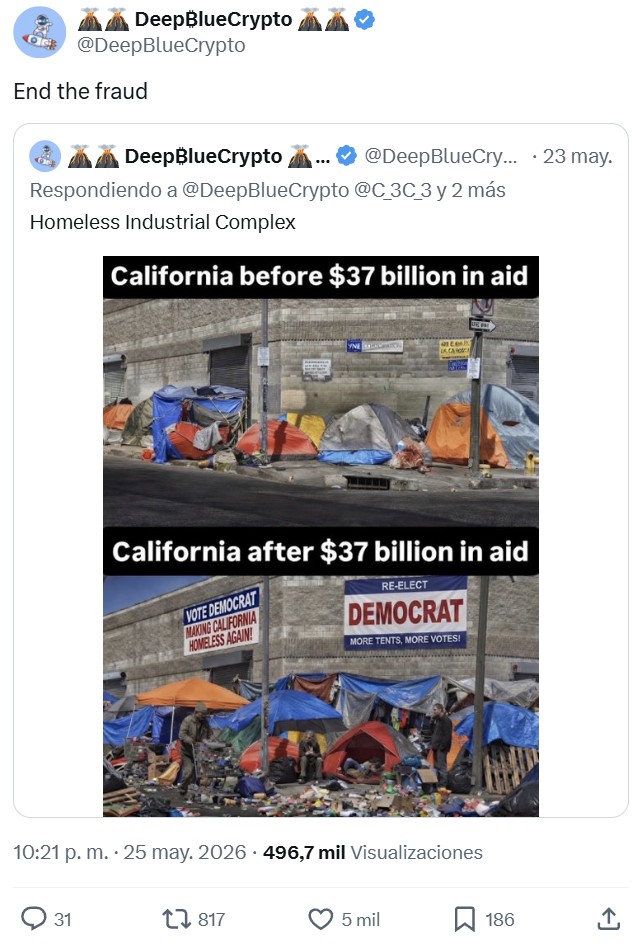 Spencer Pratt, candidato a la alcaldía de Los Ángeles (California), responde al reportero después de que le preguntaran sobre su plan para los sin techo: dice que todos terminarán en Seattle.