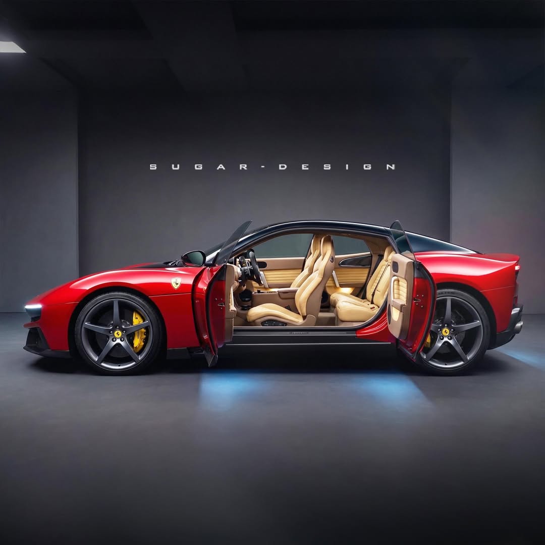 El diseñador Sugar Design ha arreglado el Ferrari Luce.