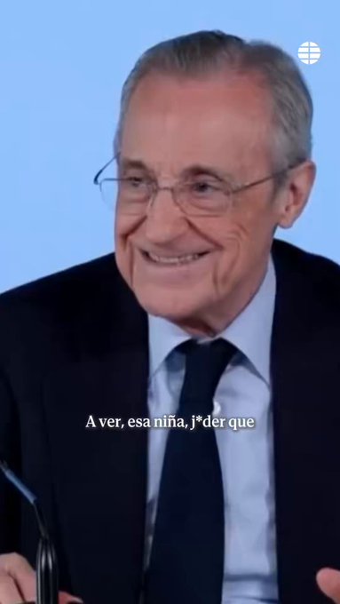 Florentino Pérez da paso a una periodista en la rueda de prensa: "A ver, esa niña, que tiene derecho a hablar, que sois todos muy feos"